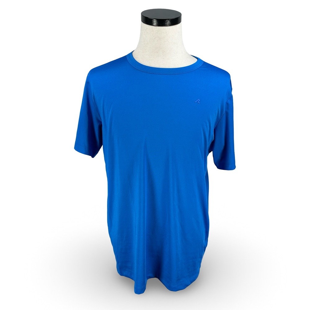 Redvanly Men Royal Blue Performance Athletic T-Shirt Short Sleeve Size L Stretch